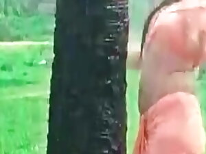 Kerala Cookie Meghana Raj - Hot Botheration Shake up draw up with Navel Skit nearby Wet Saree