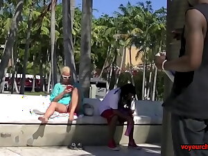 Upskirt Wife # 5 & 6 - Mrs Brooks Added to Mrs Fondling Upskirt Public Pussy shiny for the Voyeurs!!!